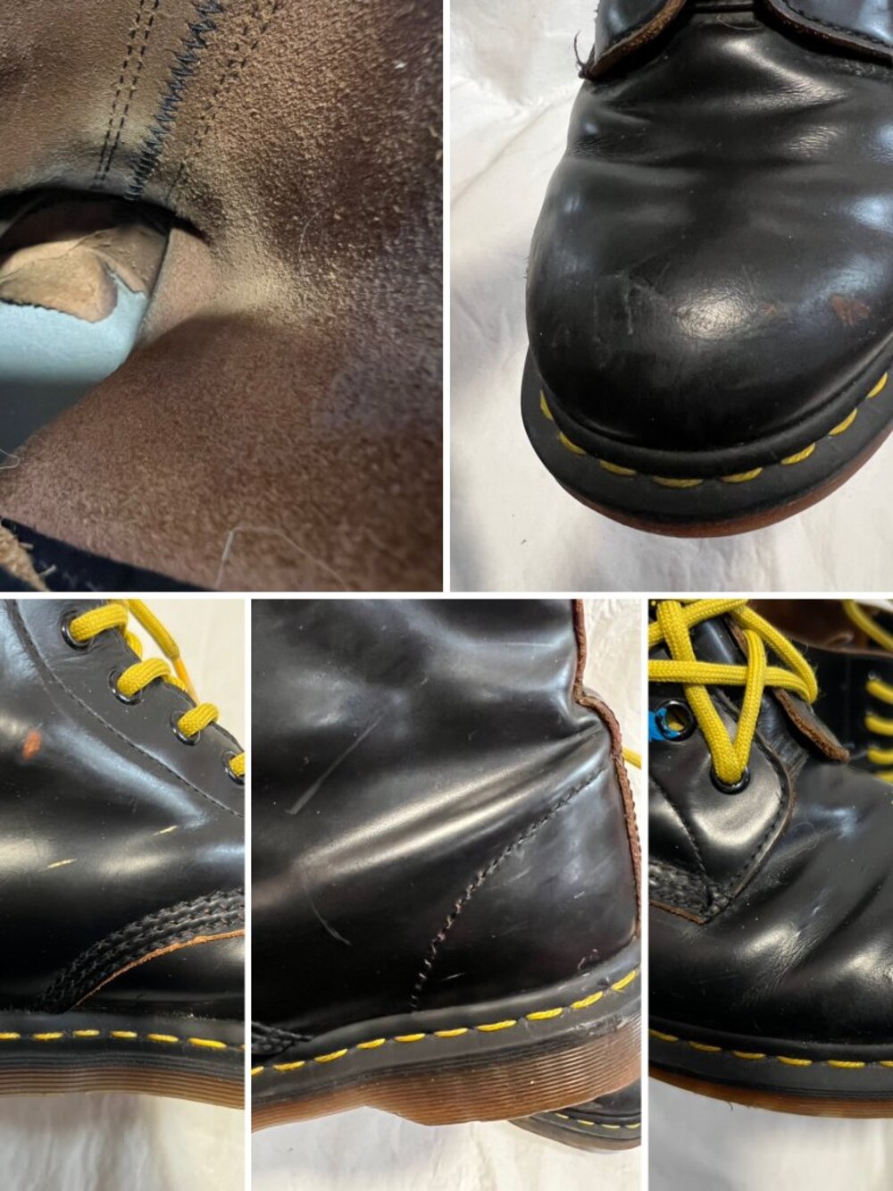 Dr Martens boots 1460 Quilon Leather black leather UK 8 US womens 10 docs - Picture 10 of 15